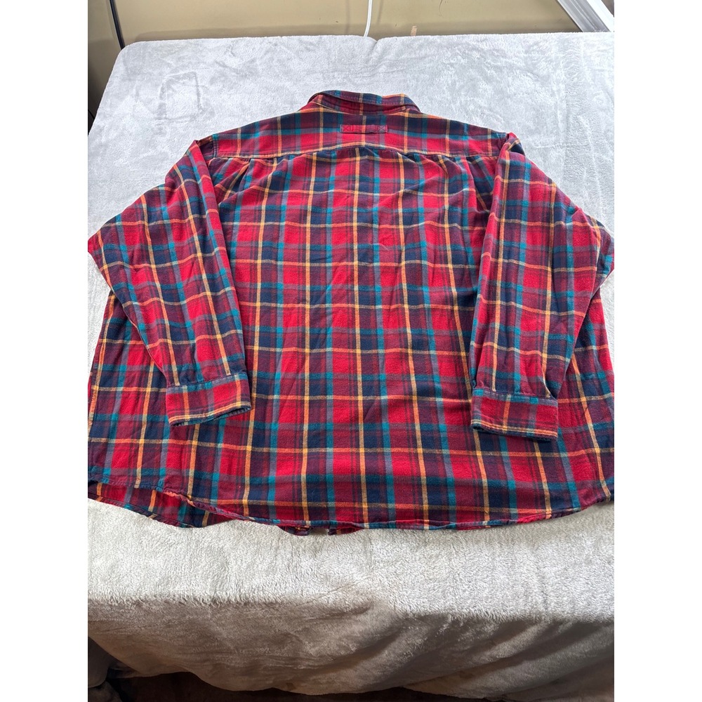 Duluth Trading Co Mens 4XL Plaid Flannel Shirt‎ Relaxed Fit Workwear Heritage - Picture 9 of 11